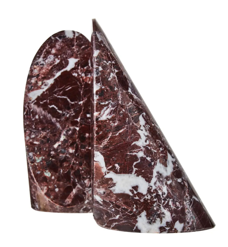 Salmo Marble Set Of 2 Bookends In Red