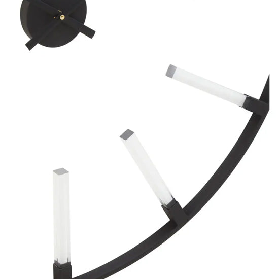 Beauly Round Metal Wall Clock In Black