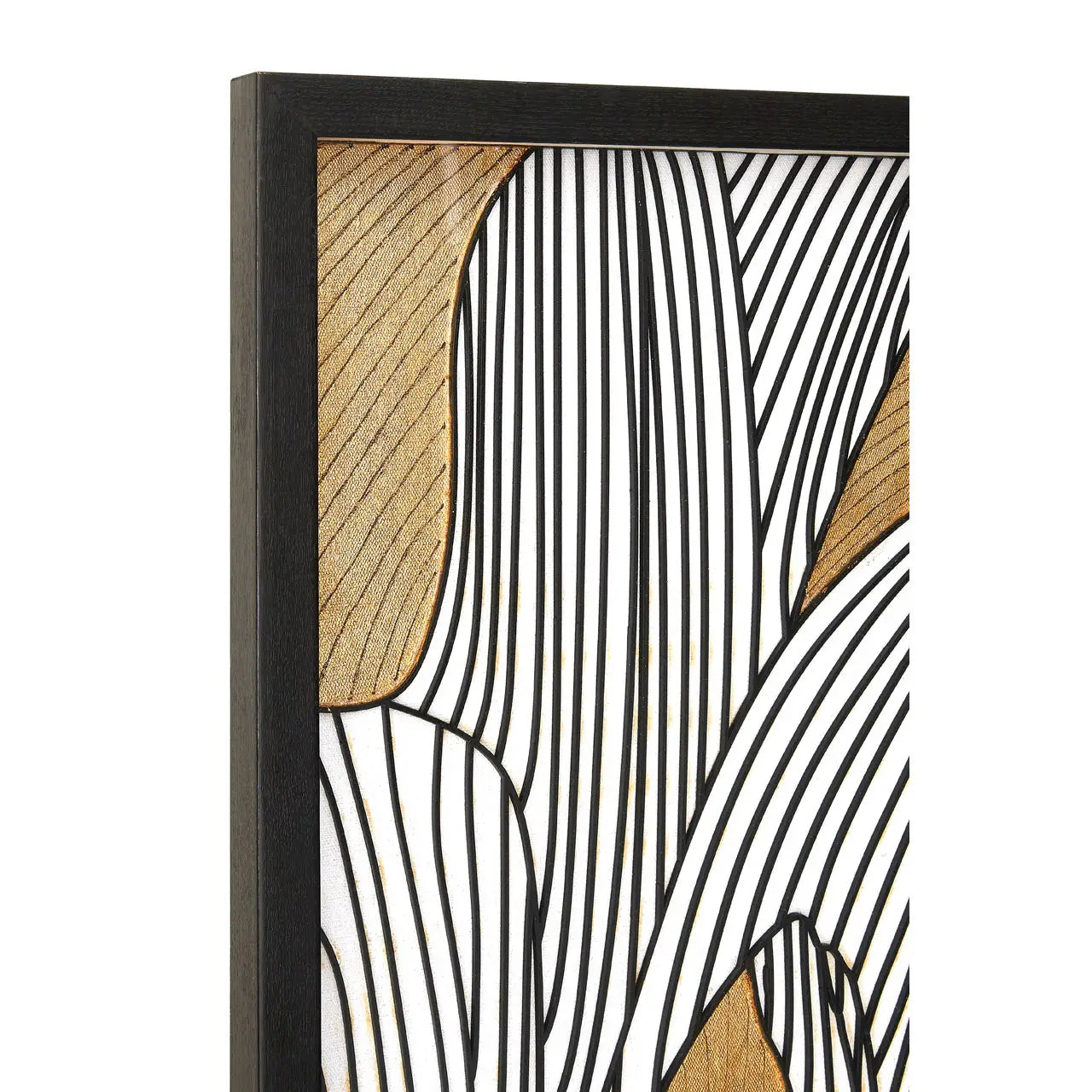 Modello Framed Botanical Wall Art In Bold Gold And Black Tones