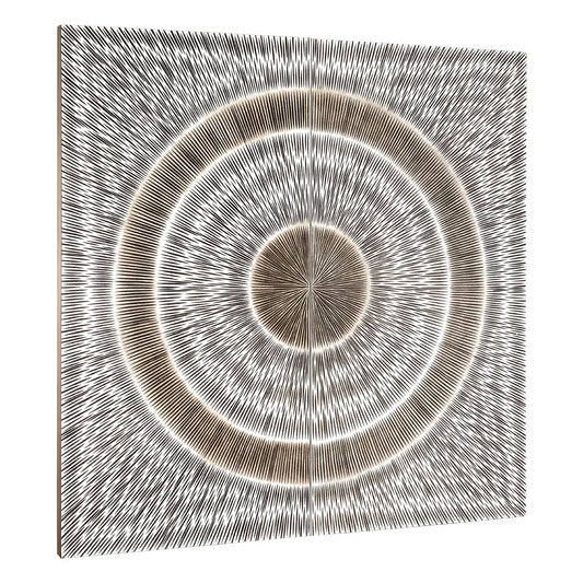 Modello Wooden Carving Wall Art In Silver