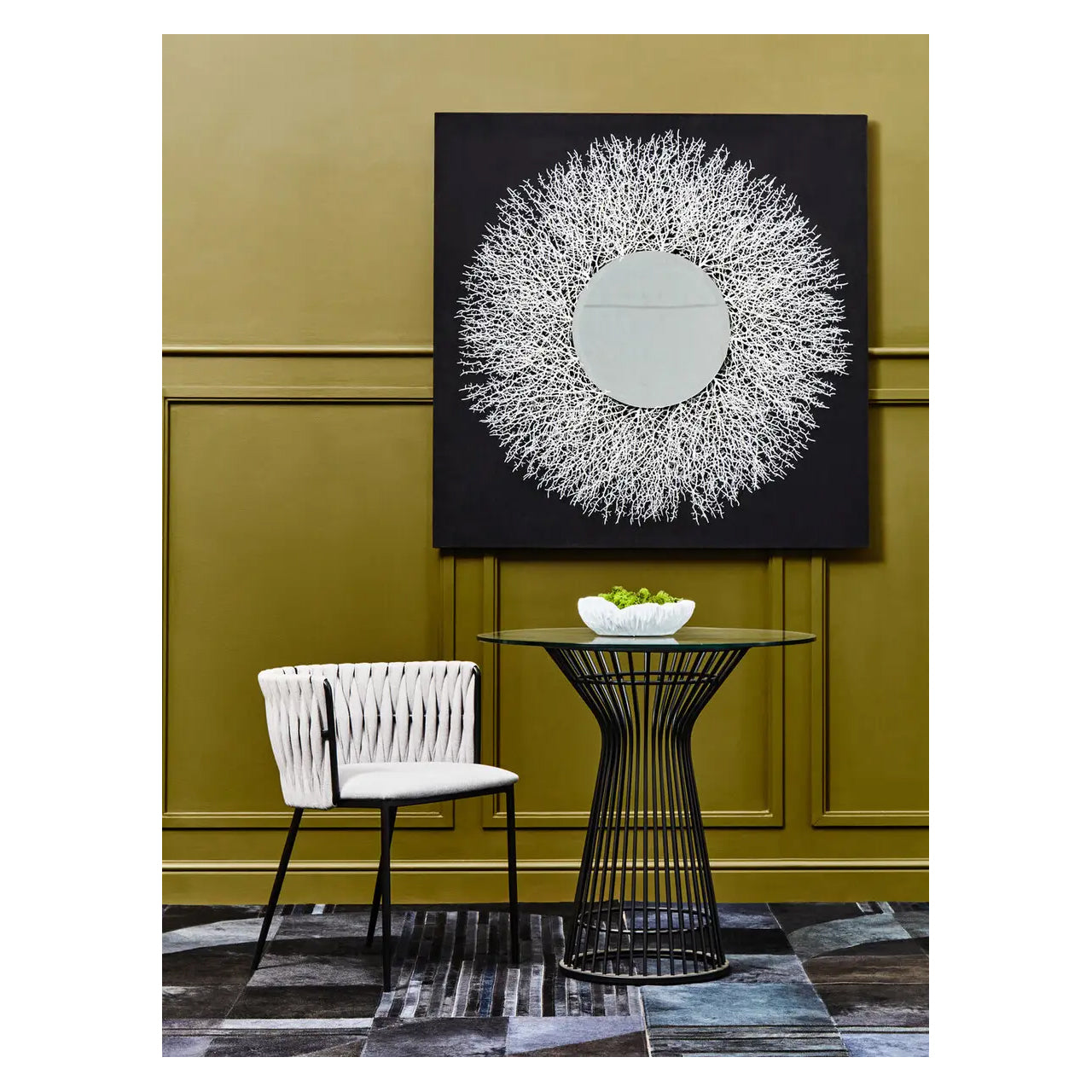 Modello Abstract Mirrored Wall Art In Silver