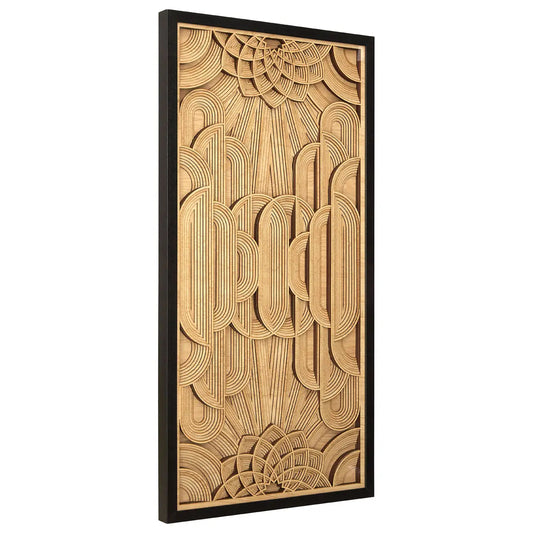 Modello Deco Style Wooden Carving Wall Art In Natural