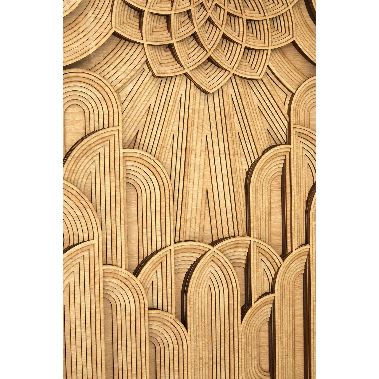 Modello Deco Style Wooden Carving Wall Art In Natural