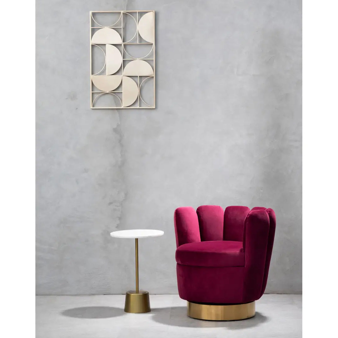 Trento Metal Semicircle Wall Art In Gold