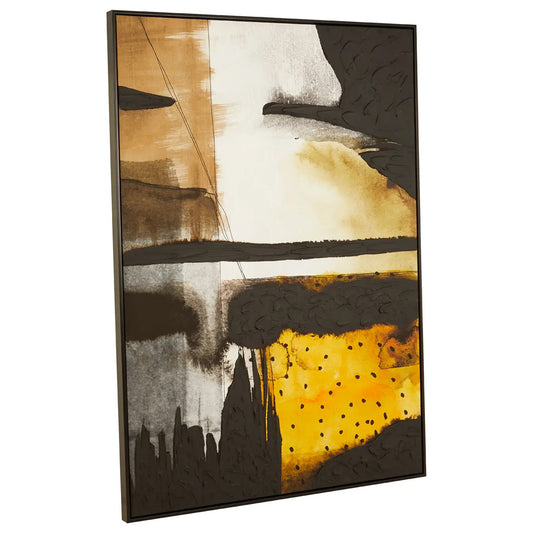 Astratto Wall Art In Black And Ochre