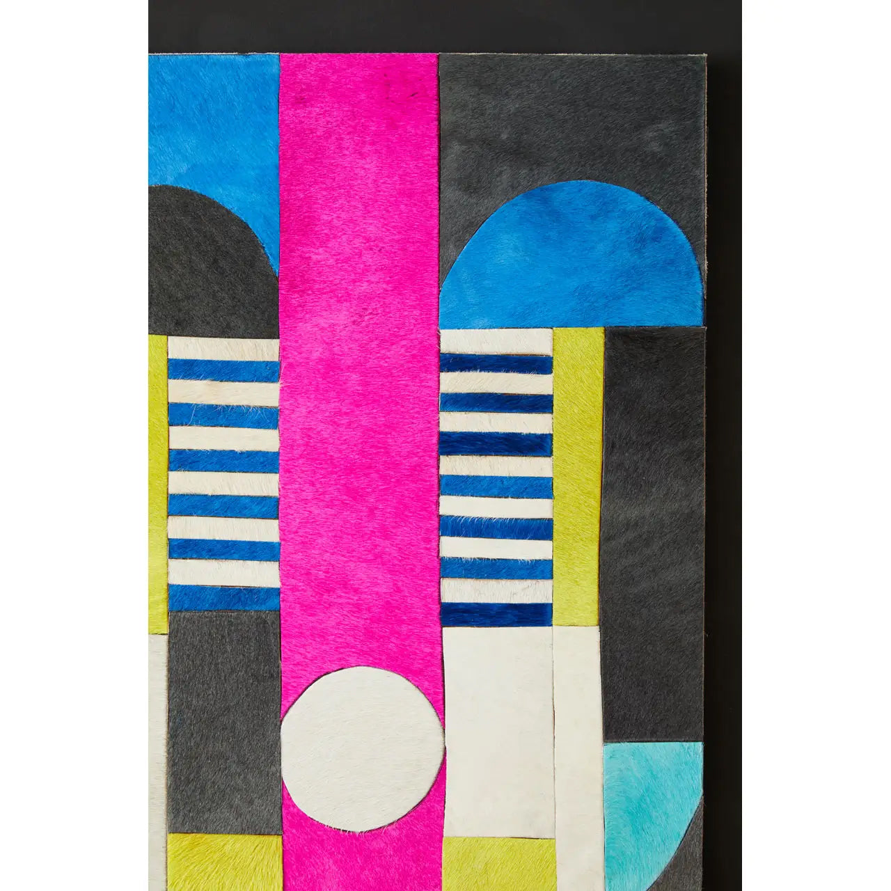 Safira Genuine Leather Wall Art In Multicoloured