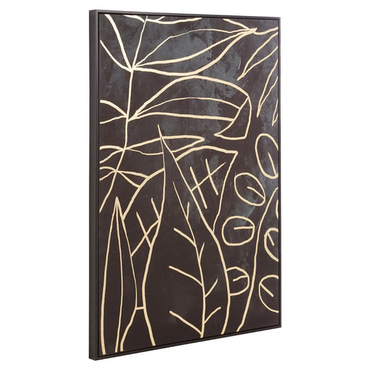 Astratto Canvas Wall Art In Black and Gold