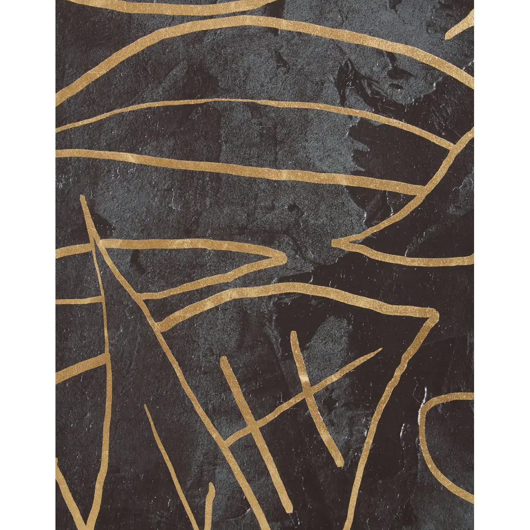 Astratto Canvas Wall Art In Black and Gold