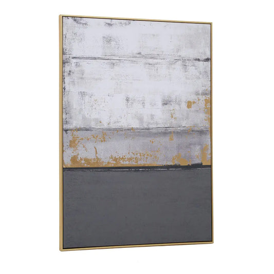 Astratto Foil Wall Art In Grey And Gold