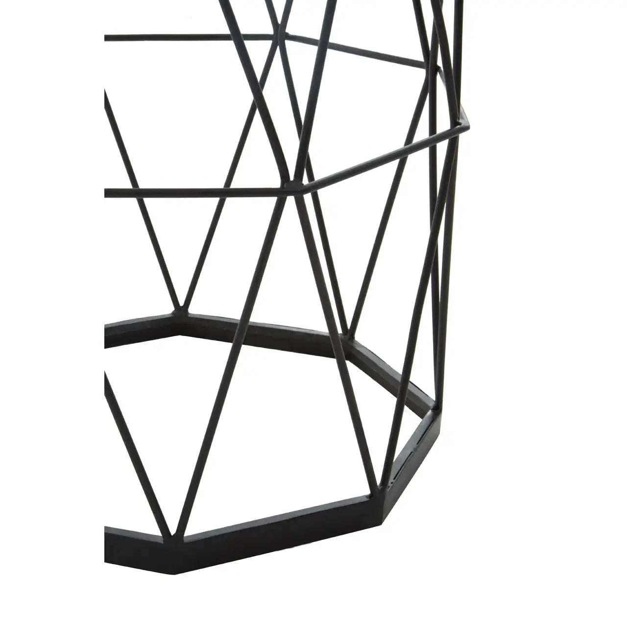 Shalimar Octagonal Marble Top Side Table With Black Frame