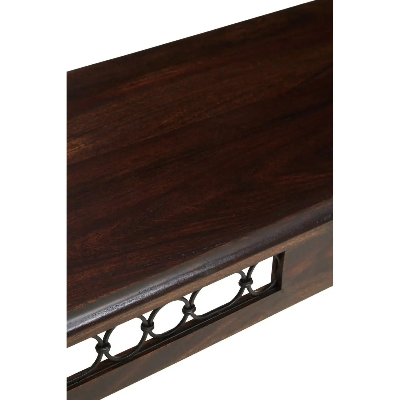 Srina Sheesham Wood Console Table In Dark Brown