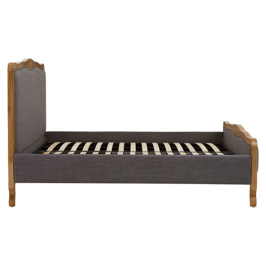Parkside Fabric King Size Bed In Grey