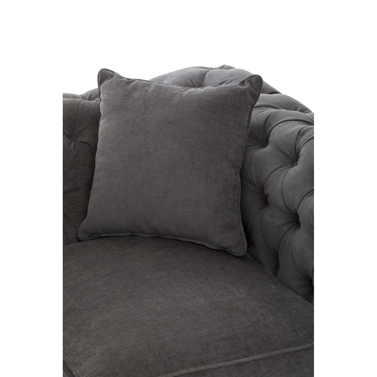 Spencer Fabric 2 Seater Sofa In Grey With Wooden Legs