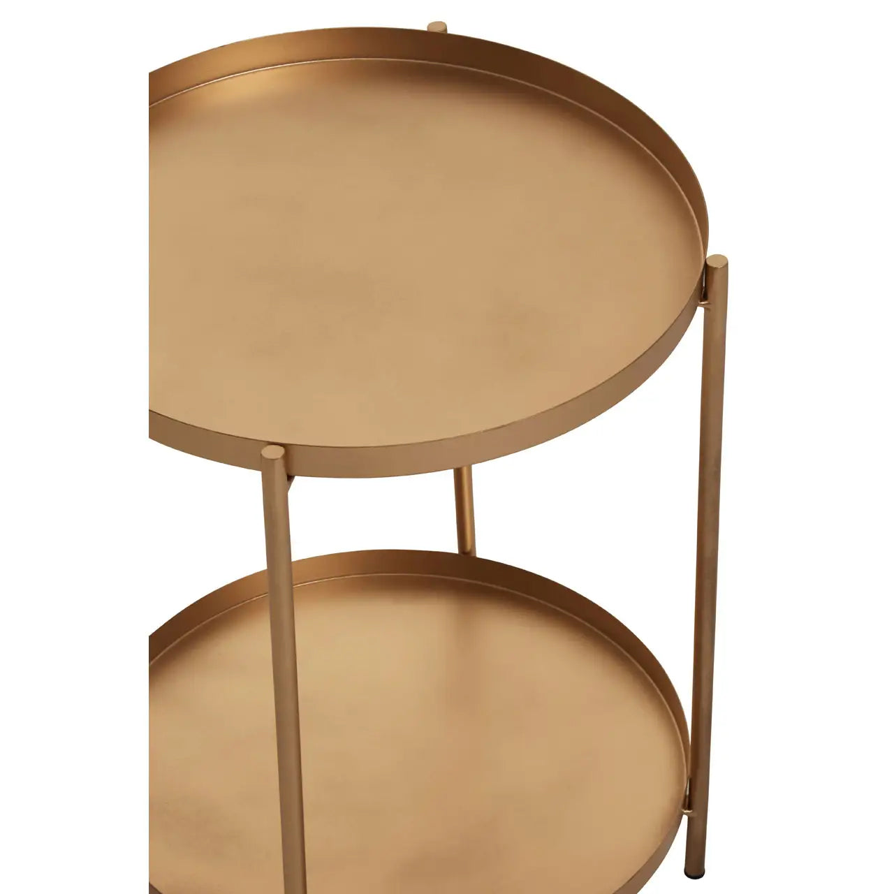 Mandoli Metal Side Table In Gold Metal Frame