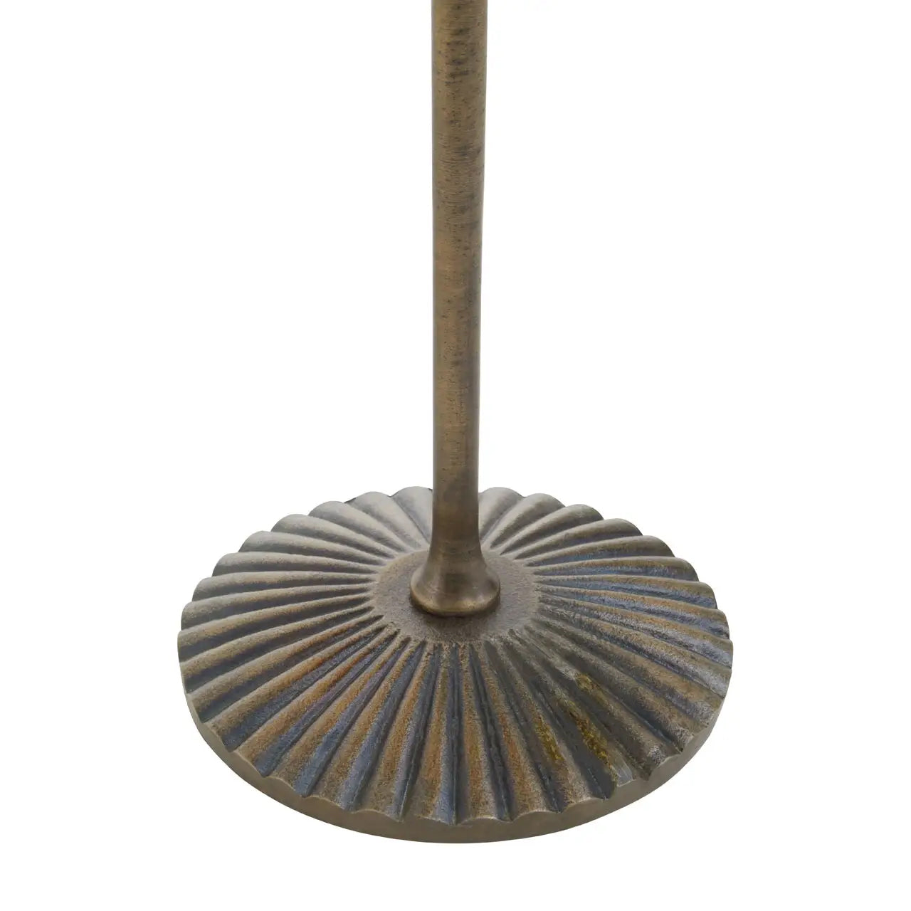 Pali Large Round Side Table In Antique Brass