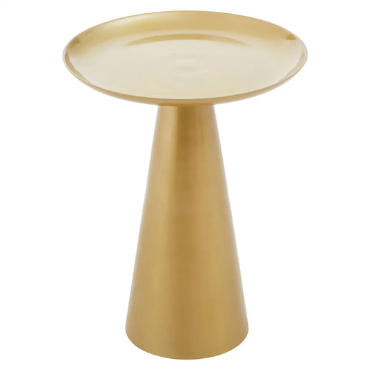 Pali Round Aluminium Side Table In Gold