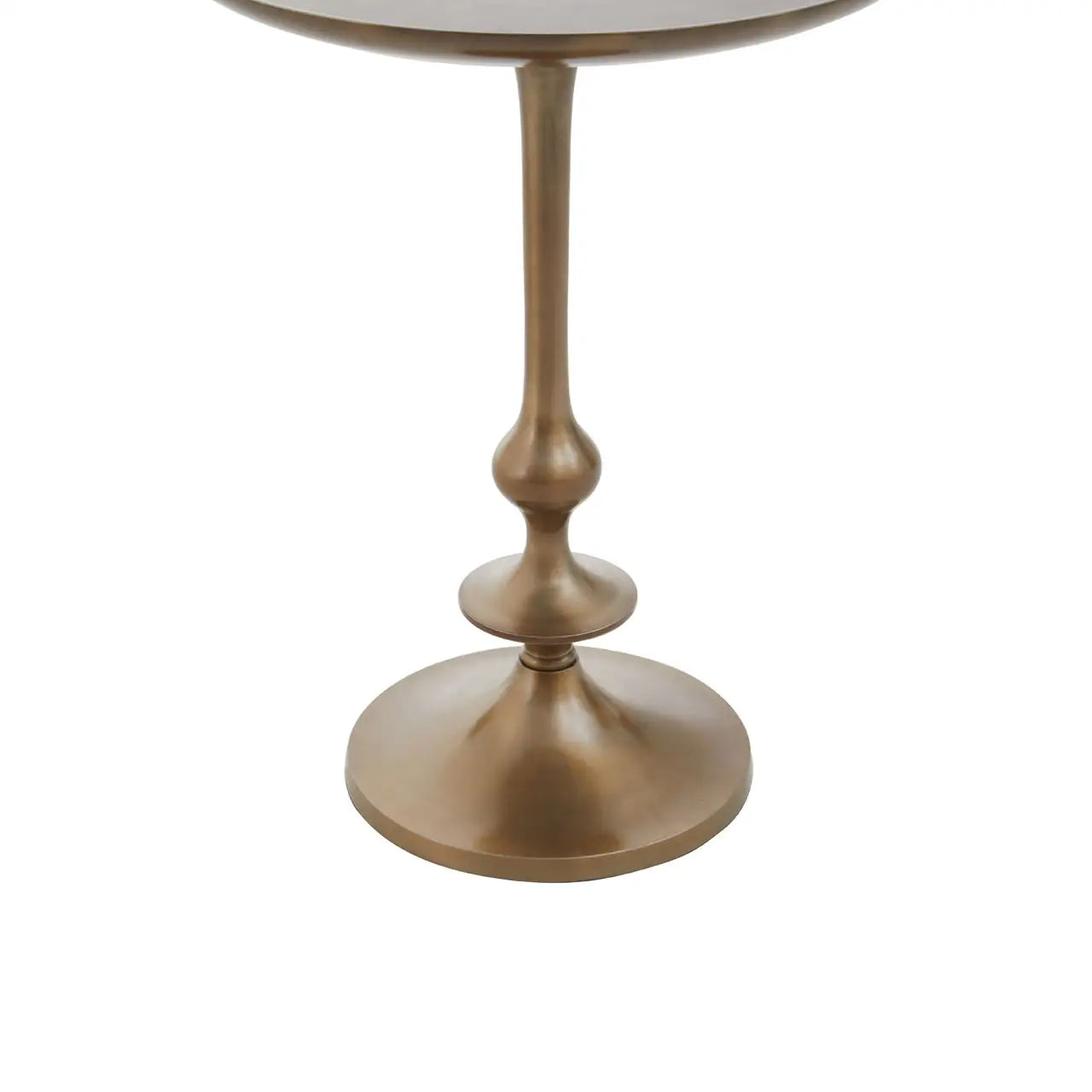 Pali Small Round Side Table In Antique Brass