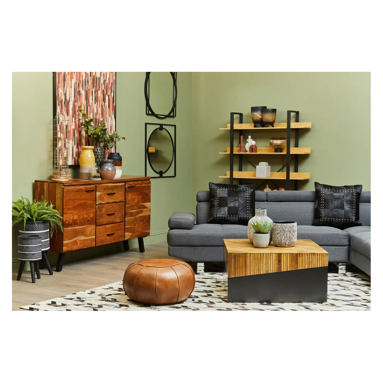 Gabor Square Bamboo Coffee Table In Natural
