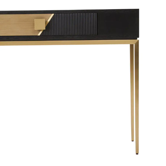 Davoli Wooden Console Table With 1 Door In Black