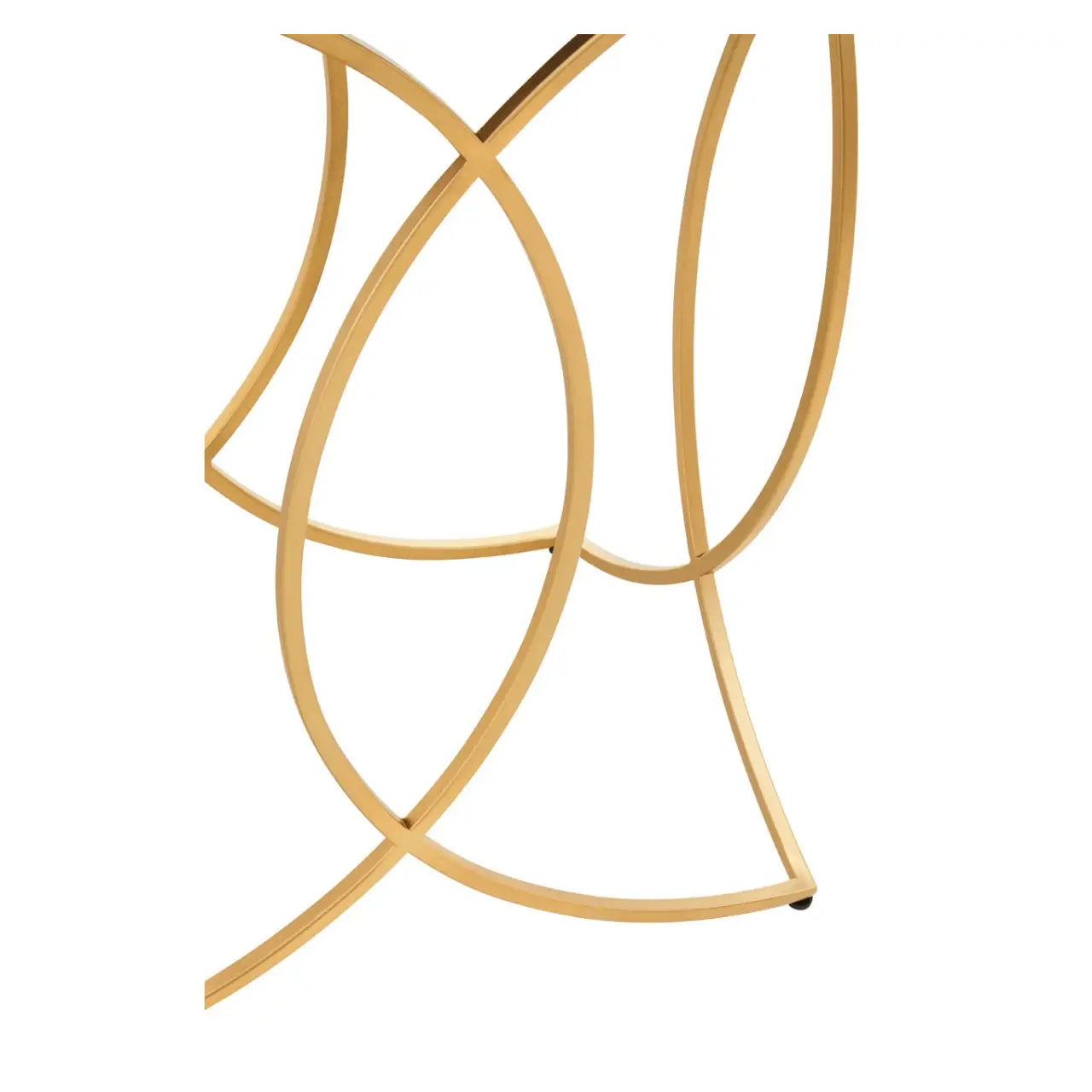 Kia Marble Console Table In Black With Gold Metal Frame