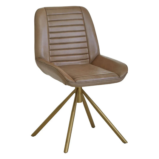 Buffalo Genuine Leather Accent Chair In Grey