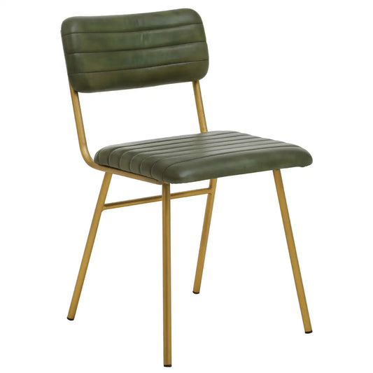 Buffalo Genuine Leather Dining Chair In Green