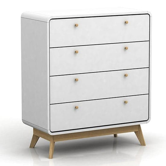 Cassie Wooden Chest Of 4 Drawers In White