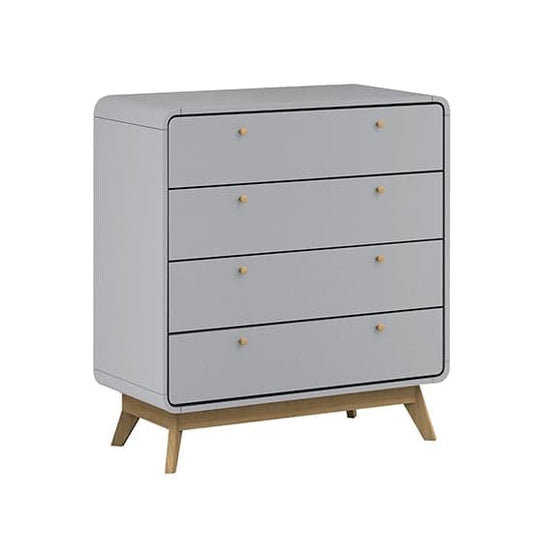 Cassie Wooden Chest Of 4 Drawers In Grey