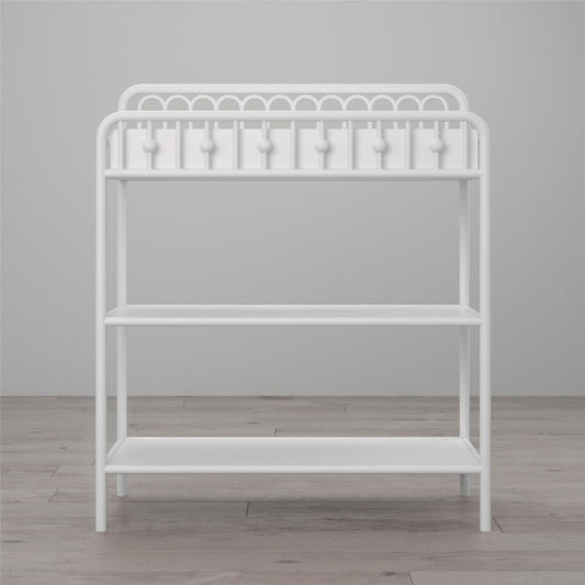 Monarch Hill Ivy Metal Baby Clothes Changing Table In Off White