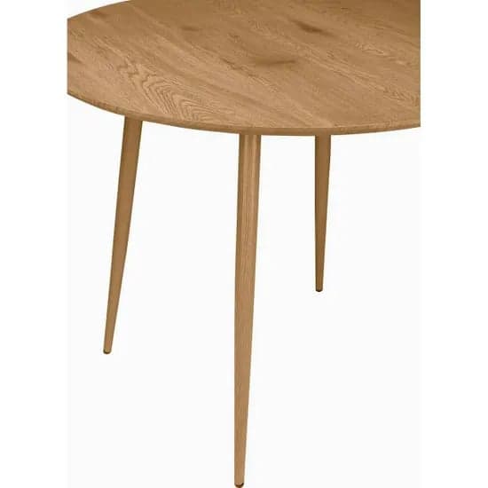 Monza Round Wooden Dining Table In Oak