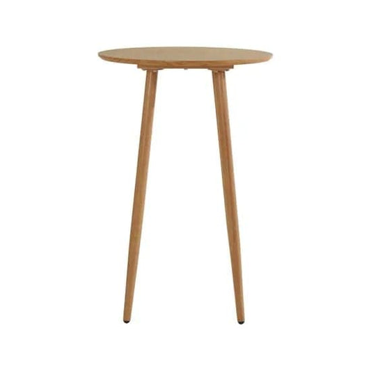 Monza Round Wooden Bar Table In Oak