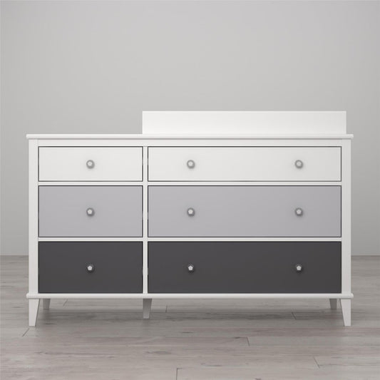 Monarch Hill Poppy Wooden Chest Of 6 Drawers With Changing Table In Grey