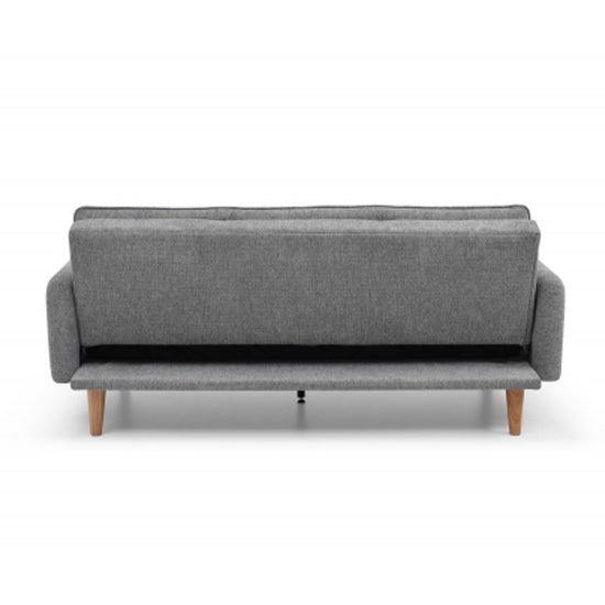 Cosy Rest Chenille Effect Fabric 3 Seater Sofa Bed In Light Grey