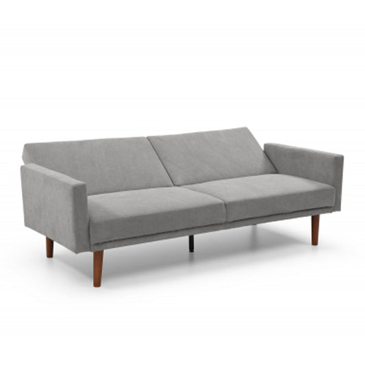 Relax Linen Effect 3 Seater Sofa Bed In Grey