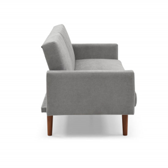 Relax Linen Effect 3 Seater Sofa Bed In Grey