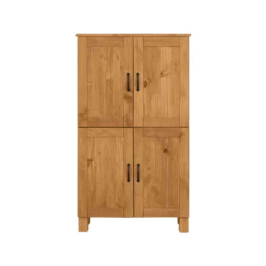 Alby Wooden Bathroom Storage Cabinet With 4 Doors In Brown