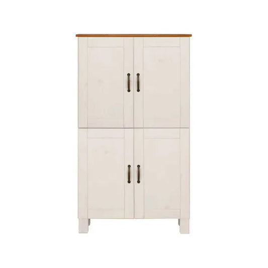 Alby Wooden Bathroom Storage Cabinet With 4 Doors In White