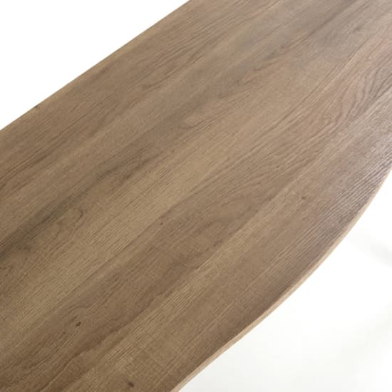 Nassau Curved Wooden Console Table In Natural