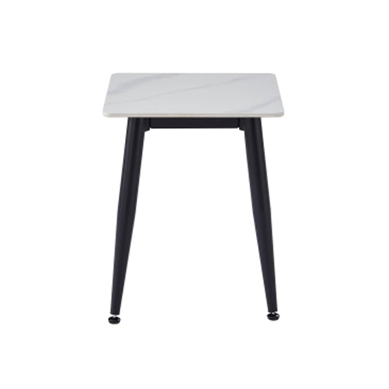 Monaco Ceramic Top End Table In White
