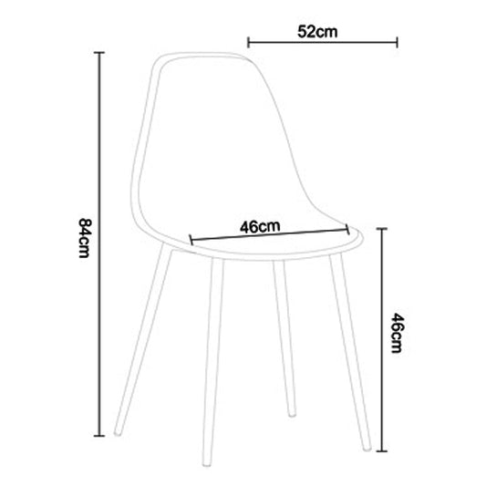 Aspen Light Grey Plastic Curve Dining Chairs In Pair