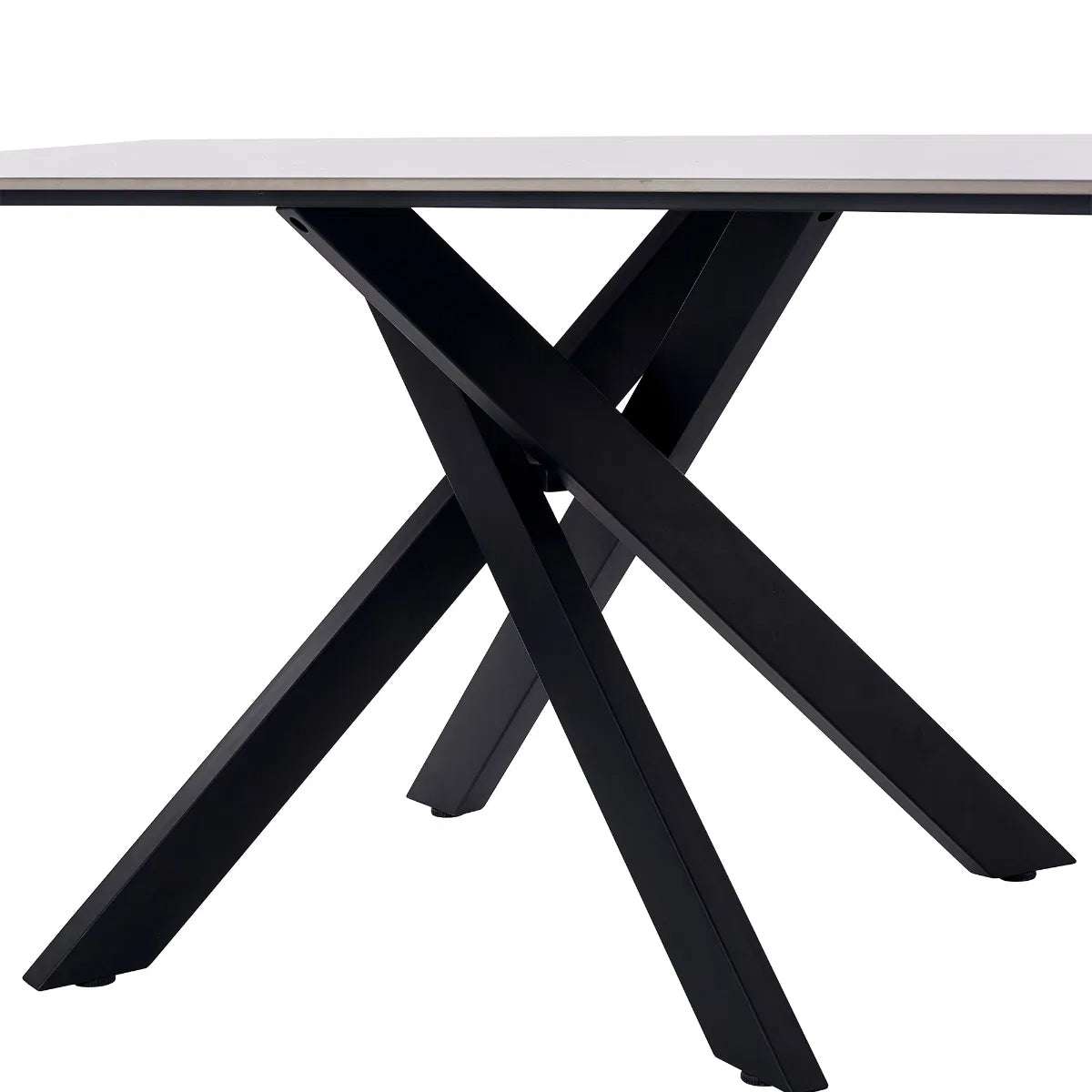 Bradley Wooden Dining Table In White Marble Effect
