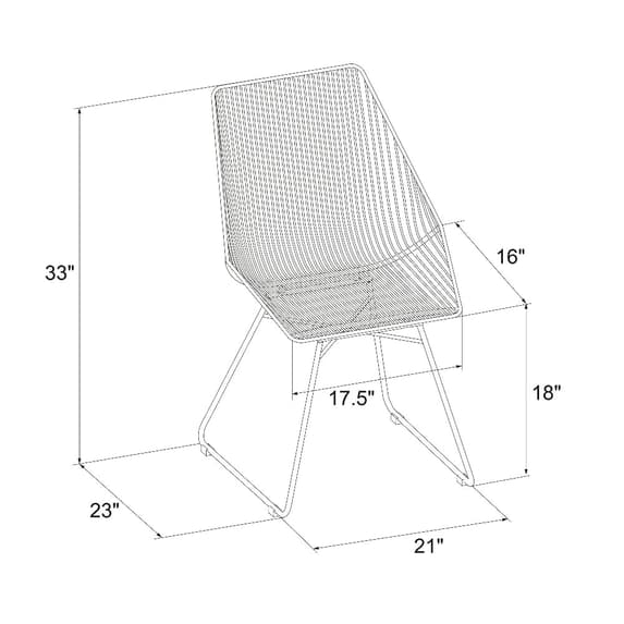 Ellis Metal Bistro Dining Chair In Grey