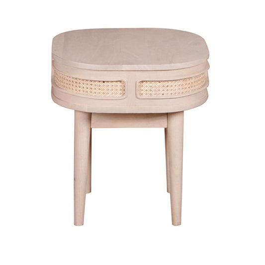 Valencia Cane & Mango Wood Bedside Cabinet In Natural