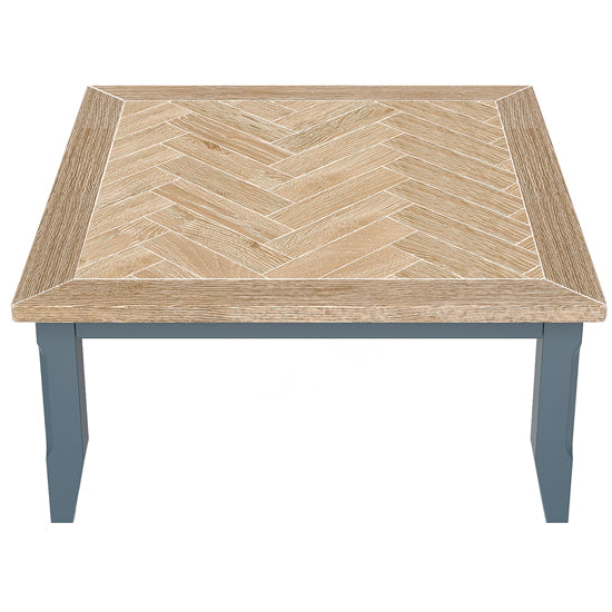 Signature Wooden Square Coffee Table In Blue