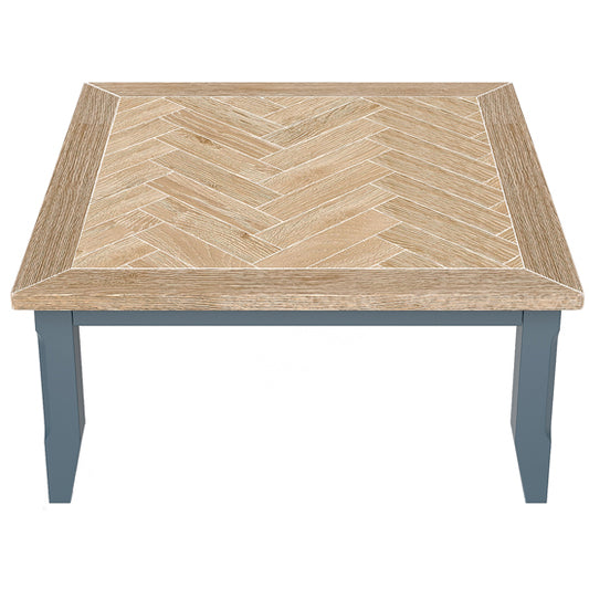Signature Wooden Square Coffee Table In Blue