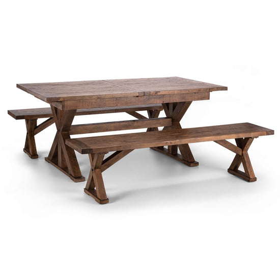 Chatsworth Extending Wooden Dining Table In Reclaimed Pine