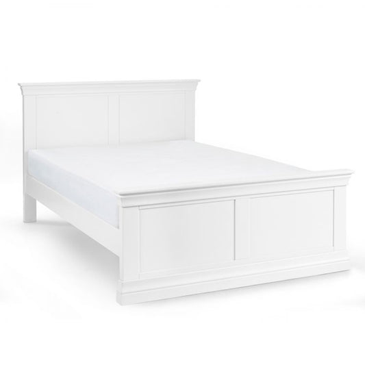 Clermont Wooden King Size Bed In Surf White