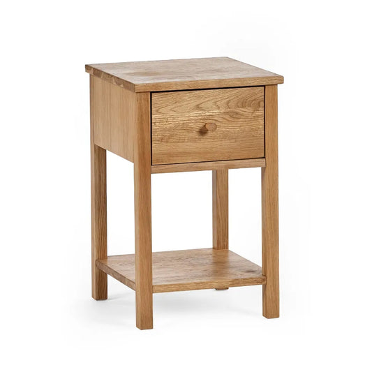 Coxmoor Wooden Bedside Cabinet With 1 Drawer In Oak