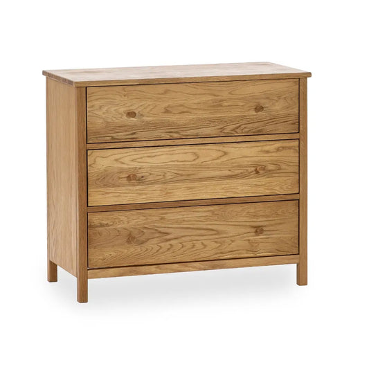 Coxmoor Wooden Chest Of 3 Drawers In Oak