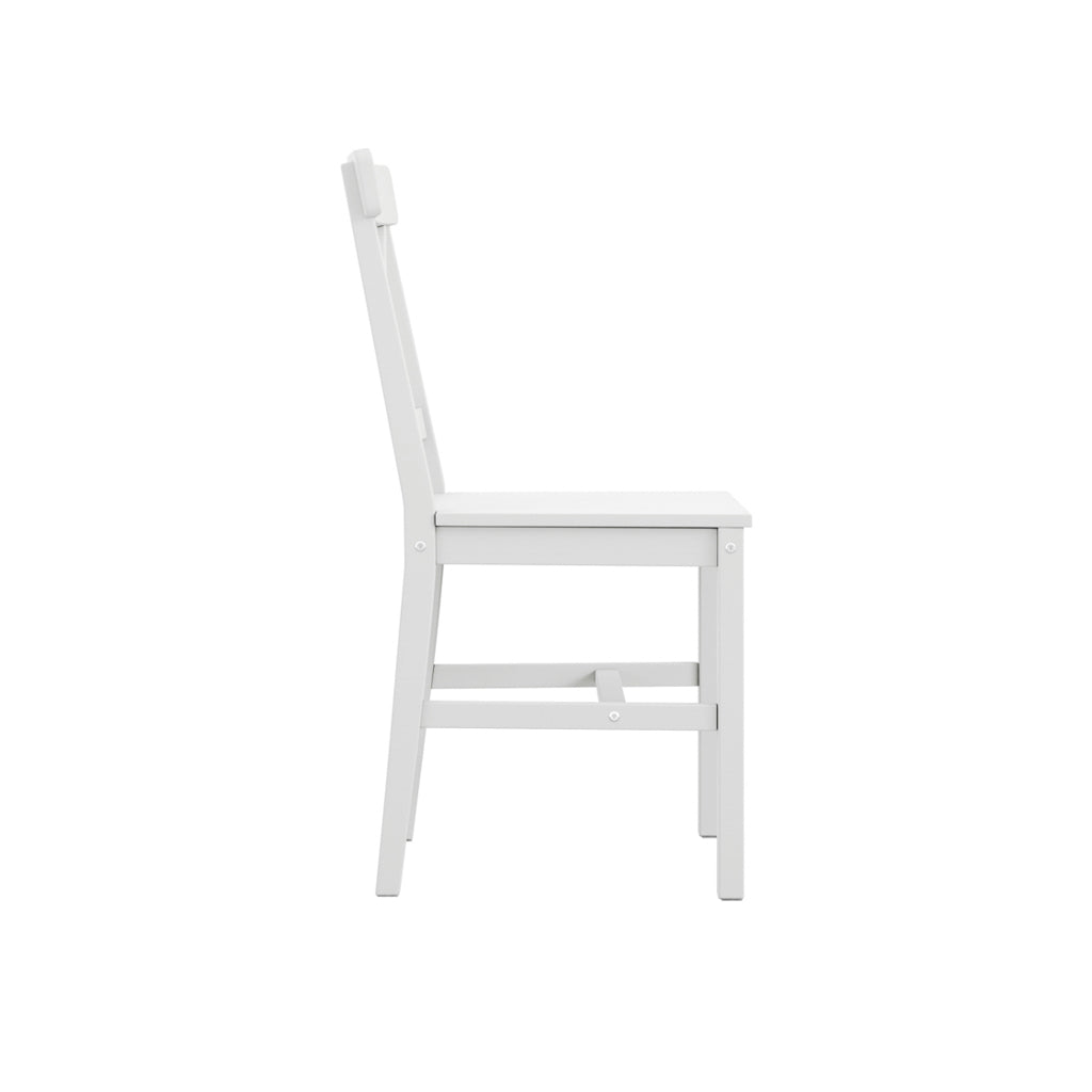 Crawford Wooden Dining Table With 2 Chairs In White